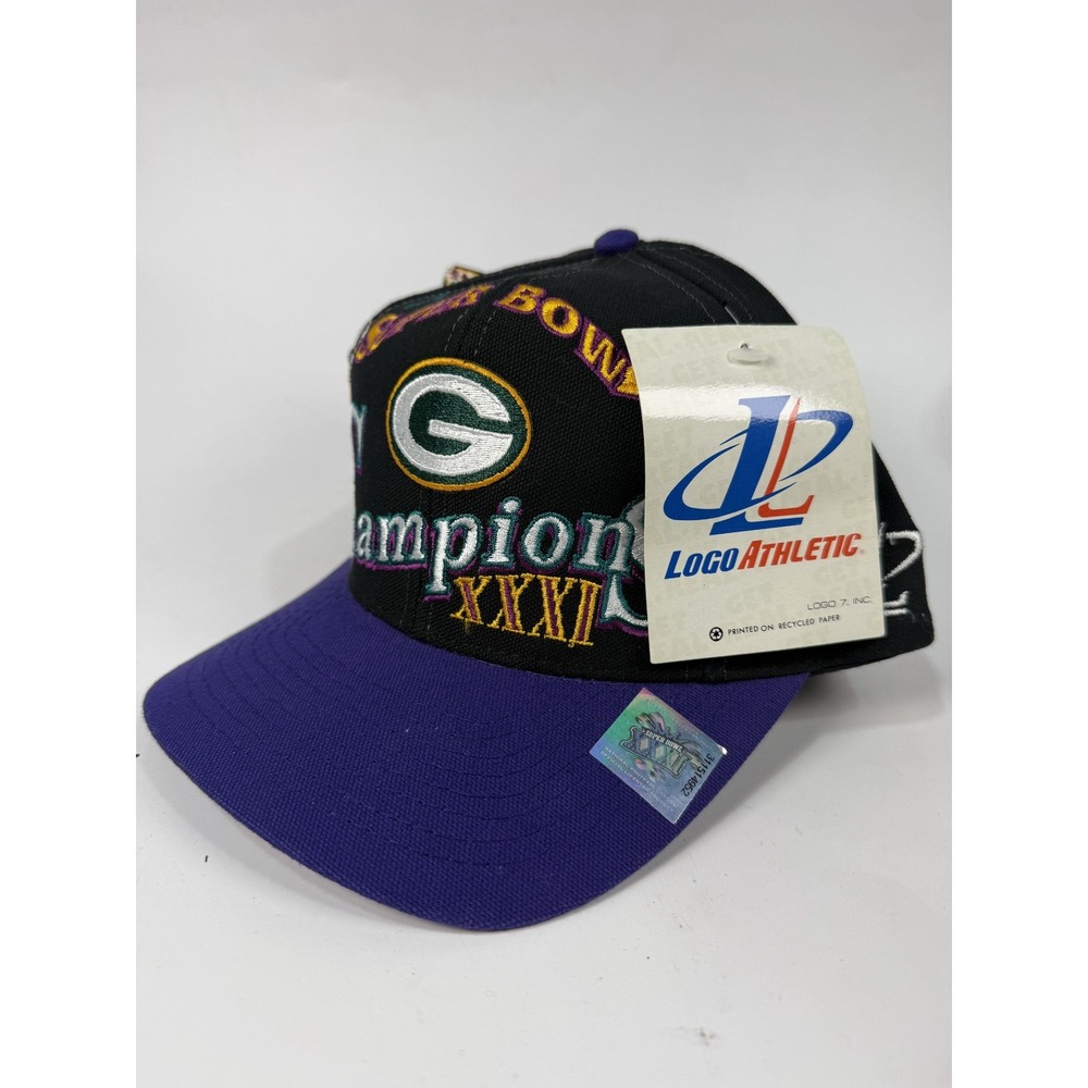 VTG NFL Green Bay Packers Logo Athletic Super Bowl XXXI Champion Snapback Hat !!